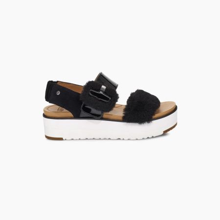 UGG Le Fluff - Sandaler Dame - Svart (NO-U125)